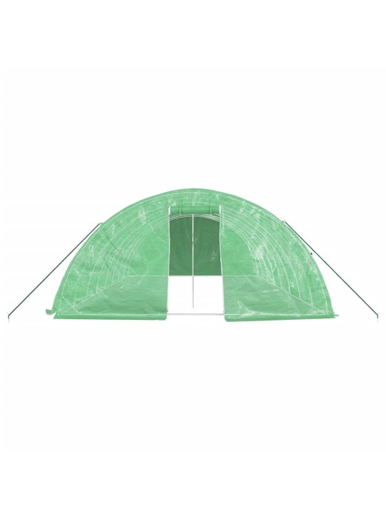 Šiltnamis su plieno rėmu, žalios spalvos, 8x5x2,3m, 40m²