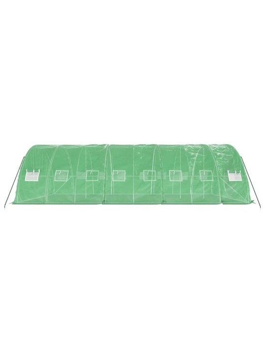 Šiltnamis su plieno rėmu, žalios spalvos, 8x5x2,3m, 40m²