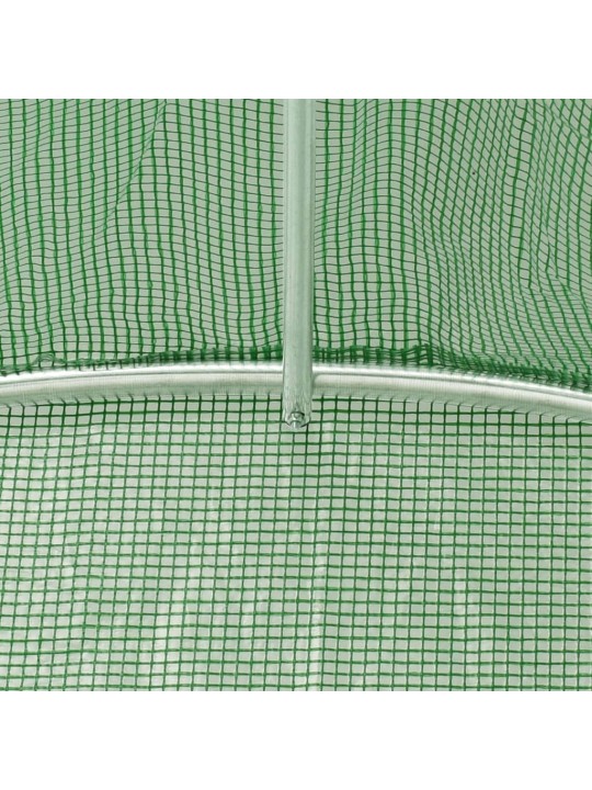 Šiltnamis su plieno rėmu, žalios spalvos, 18x5x2,3m, 90m²