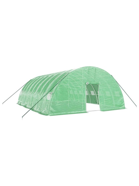 Šiltnamis su plieno rėmu, žalios spalvos, 8x6x2,85m, 48m²