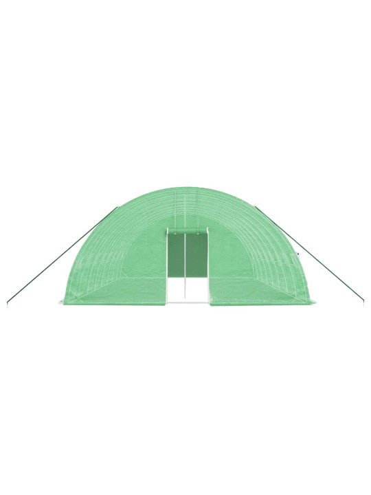 Šiltnamis su plieno rėmu, žalios spalvos, 8x6x2,85m, 48m²