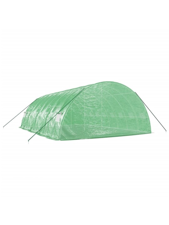 Šiltnamis su plieno rėmu, žalios spalvos, 8x6x2,85m, 48m²