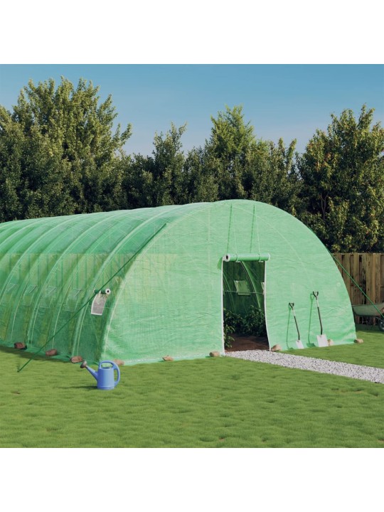 Šiltnamis su plieno rėmu, žalios spalvos, 8x6x2,85m, 48m²
