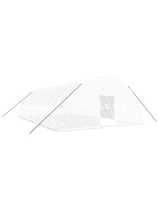Šiltnamis su plieno rėmu, baltos spalvos, 10x6x2,85m, 60m²