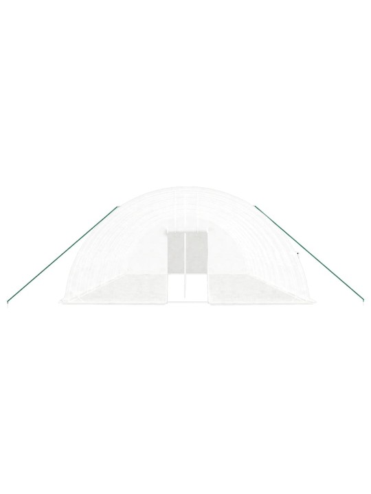 Šiltnamis su plieno rėmu, baltos spalvos, 10x6x2,85m, 60m²