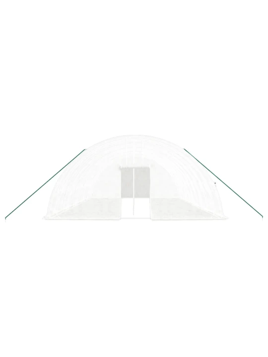 Šiltnamis su plieno rėmu, baltos spalvos, 10x6x2,85m, 60m²