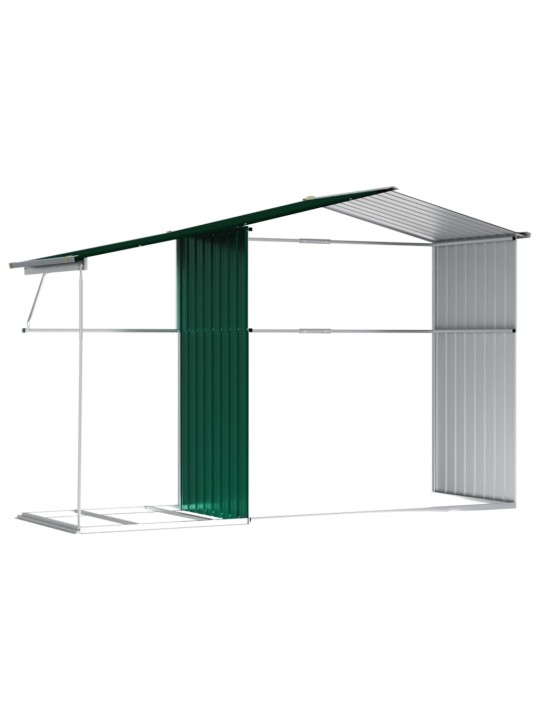 Sodo pašiūrė, žalia, 277x192,5x179cm, galvanizuotas plienas
