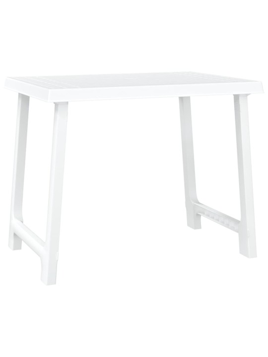 Stovyklavimo stalas, baltas, 79x56x64cm, PP, medienos imitacija
