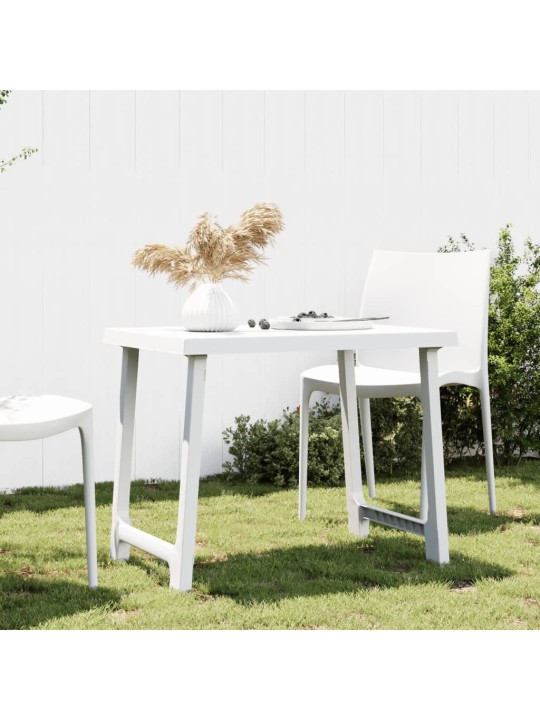Stovyklavimo stalas, baltas, 79x56x64cm, PP, medienos imitacija