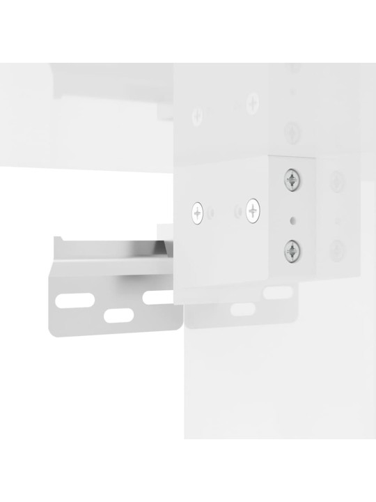 Sieninės TV spintelės, 3vnt., baltos, 57x34,5x40cm, blizgios