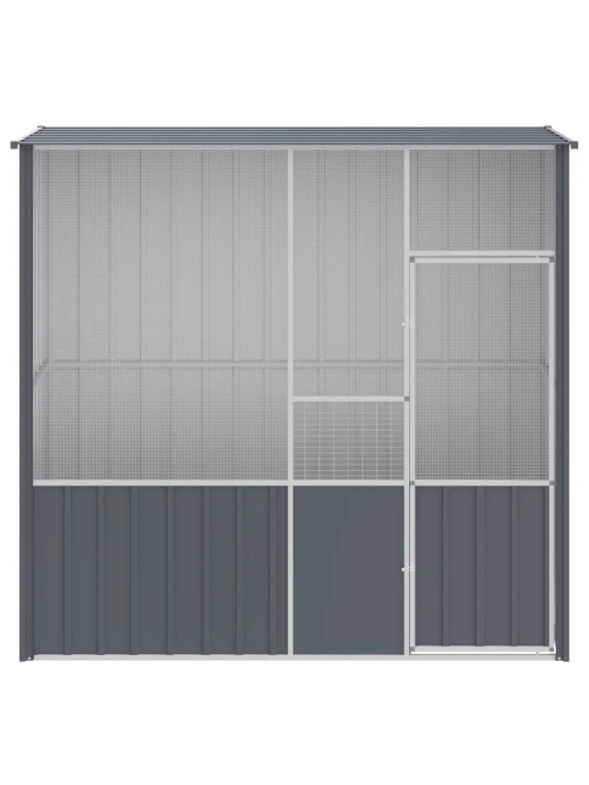 Paukščių narvas, antracito, 215x78x200cm, galvanizuotas plienas