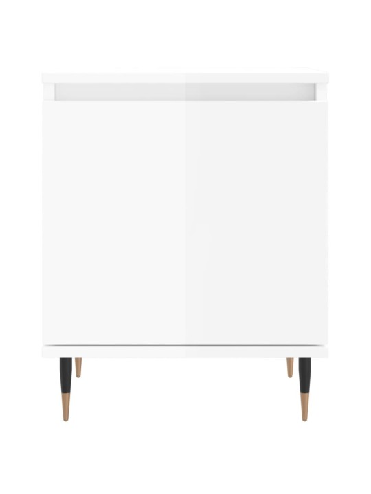 Naktinės spintelės, 2vnt., baltos, 40x30x50cm, apdirbta mediena