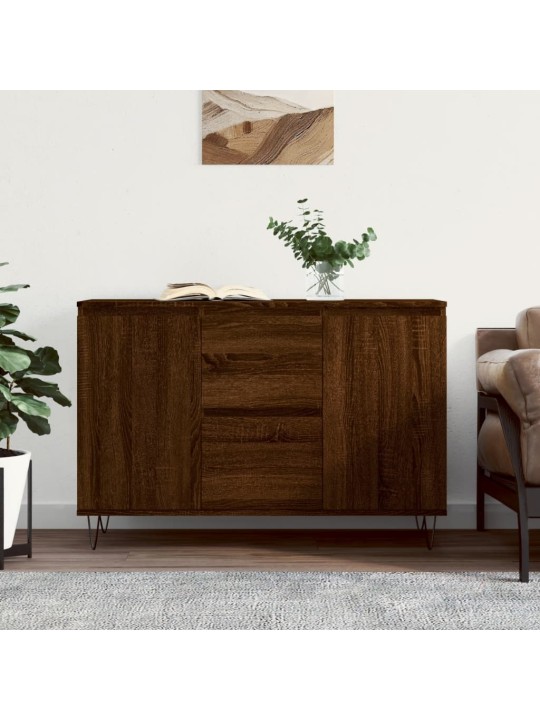 Šoninė spintelė, ruda ąžuolo, 104x35x70cm, apdirbta mediena