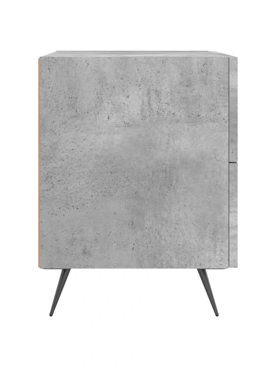 Naktinė spintelė, betono pilka, 40x35x47,5cm, apdirbta mediena