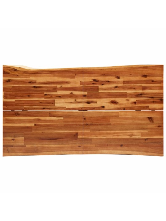 Valgomojo stalas su gyvu kraštu, 140x80x75cm, akacijos masyvas