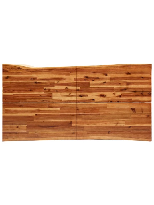 Valgomojo stalas su gyvu kraštu, 160x80x75cm, akacijos masyvas