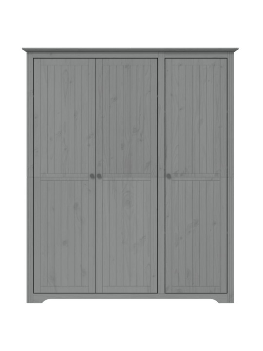 Drabužių spinta BODO, pilka, 146x53,5x173 cm, pušies masyvas