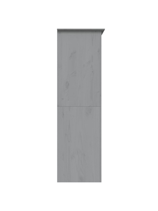 Drabužių spinta BODO, pilka, 146x53,5x173 cm, pušies masyvas