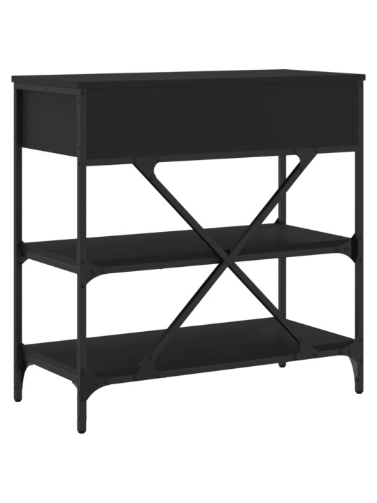 Konsolinis staliukas, juodas, 75x34,5x75cm, apdirbta mediena