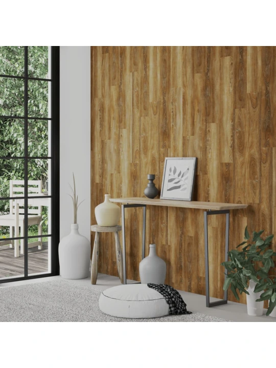 Sienų plokštės, rudos, 4,12 m², PVC, medienos imitacijos