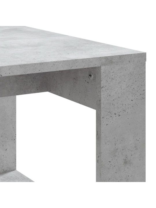 Kavos staliukas, betono pilkas, 102x50x35cm, apdirbta mediena