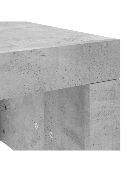 Kavos staliukas, betono pilkas, 102x50x36cm, apdirbta mediena