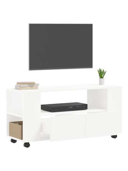 Televizoriaus spintelė, baltos spalvos, 102x34,5x43cm, mediena