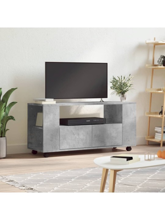 Televizoriaus spintelė, betono pilka, 102x34,5x43cm, mediena