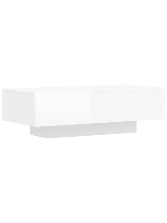 Kavos staliukas, baltas, 100x49,5x31cm, mediena, blizgus