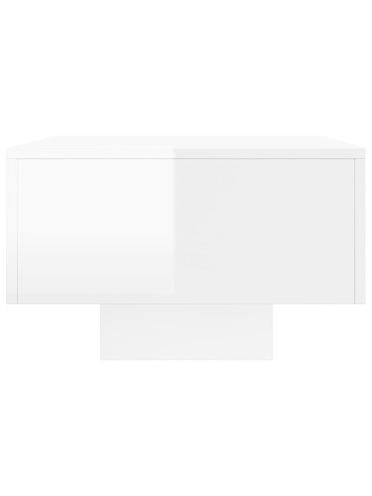 Kavos staliukas, baltas, 100x49,5x31cm, mediena, blizgus