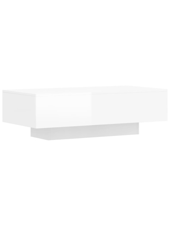 Kavos staliukas, baltas, 100x49,5x31cm, mediena, blizgus