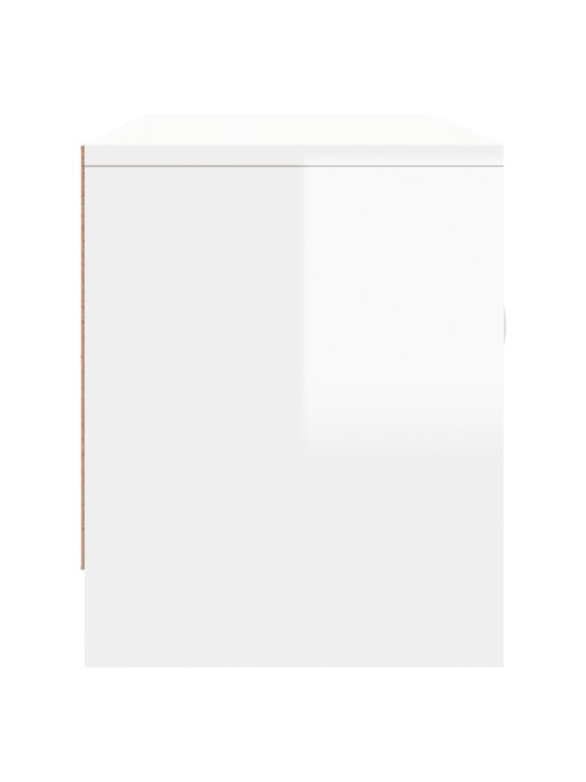 Televizoriaus spintelė, balta, 102x30x37,5cm, mediena, blizgi
