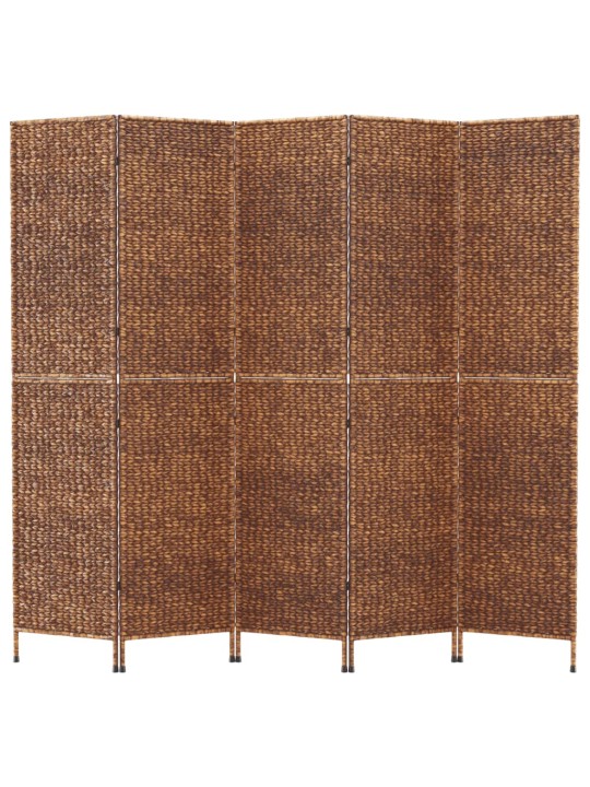 Kambario pertvara, 5 dalių, ruda, 205x180cm, vandens hiacintas