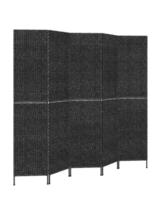 Kambario pertvara, 5 dalių, juoda, 205x180cm, vandens hiacintas