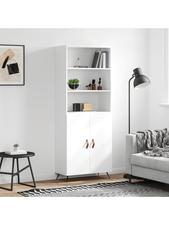 Komoda, baltos spalvos, 69,5x34x180cm, apdirbta mediena