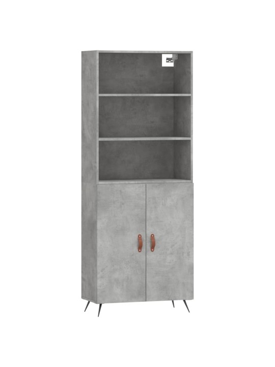 Komoda, betono pilkos spalvos, 69,5x34x180cm, apdirbta mediena