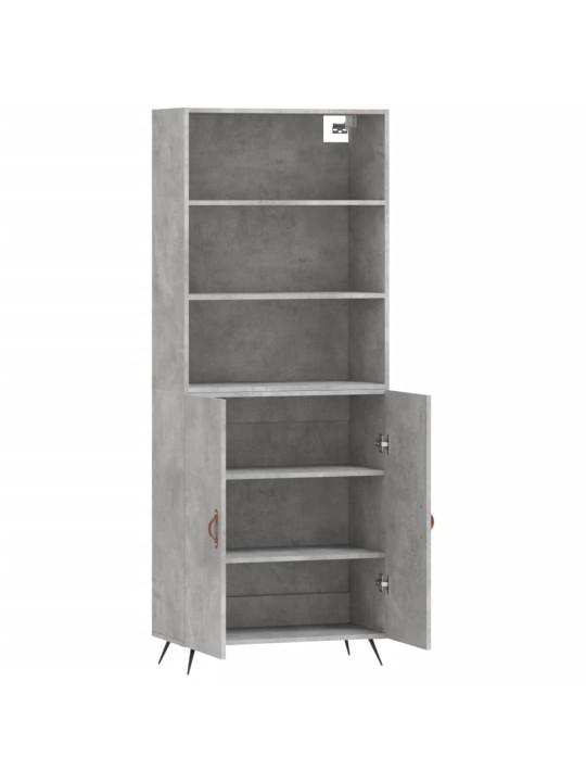 Komoda, betono pilkos spalvos, 69,5x34x180cm, apdirbta mediena