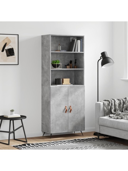 Komoda, betono pilkos spalvos, 69,5x34x180cm, apdirbta mediena