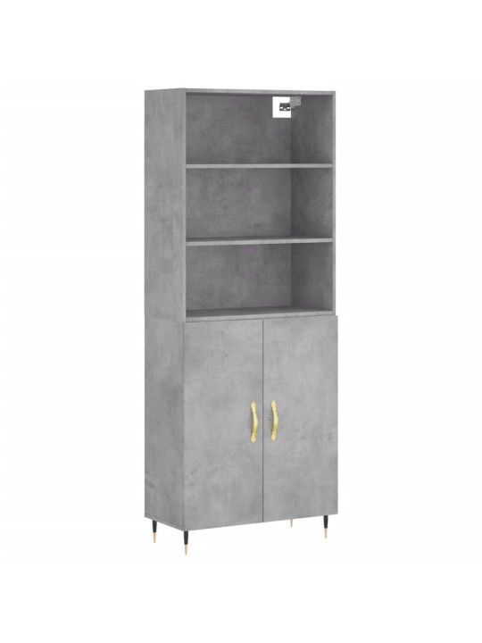 Komoda, betono pilkos spalvos, 69,5x34x180cm, apdirbta mediena