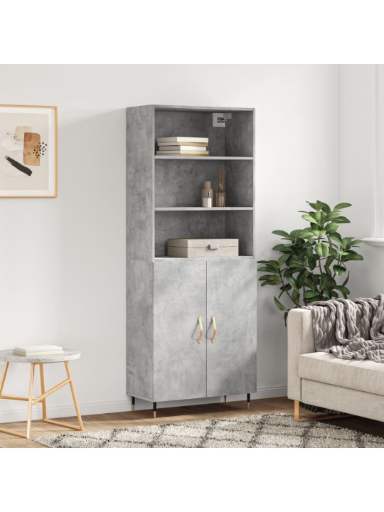 Komoda, betono pilkos spalvos, 69,5x34x180cm, apdirbta mediena