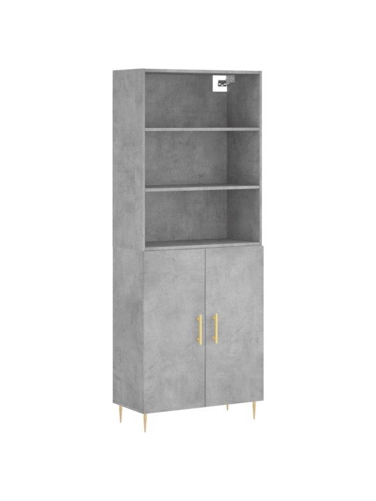 Komoda, betono pilkos spalvos, 69,5x34x180cm, apdirbta mediena