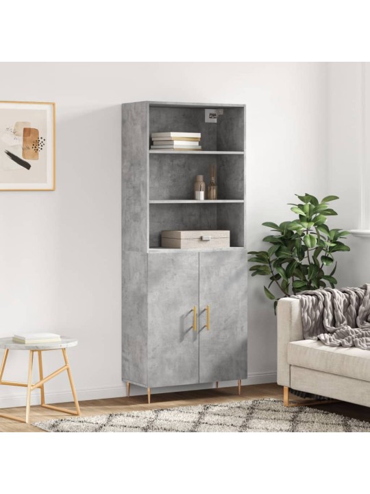 Komoda, betono pilkos spalvos, 69,5x34x180cm, apdirbta mediena