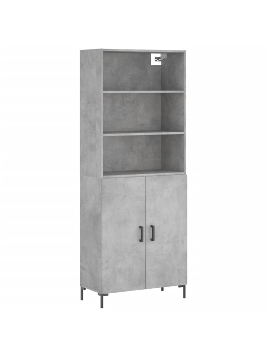 Komoda, betono pilkos spalvos, 69,5x34x180cm, apdirbta mediena