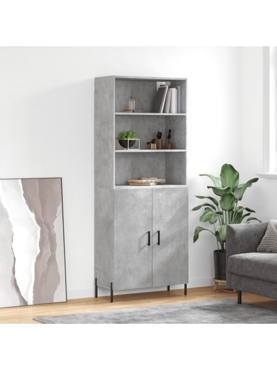 Komoda, betono pilkos spalvos, 69,5x34x180cm, apdirbta mediena