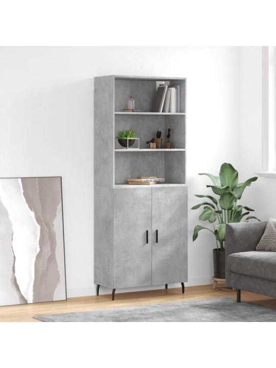 Komoda, betono pilkos spalvos, 69,5x34x180cm, apdirbta mediena