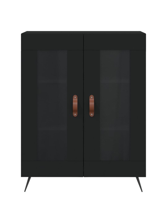 Komoda, juodos spalvos, 69,5x34x180cm, apdirbta mediena