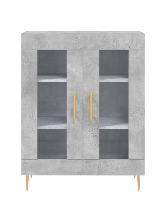 Komoda, betono pilkos spalvos, 69,5x34x180cm, apdirbta mediena