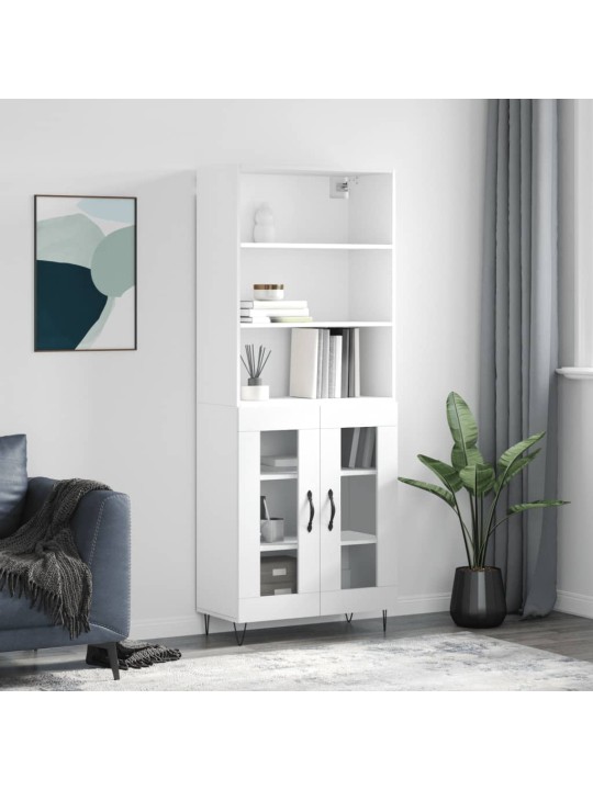 Komoda, baltos spalvos, 69,5x34x180cm, apdirbta mediena