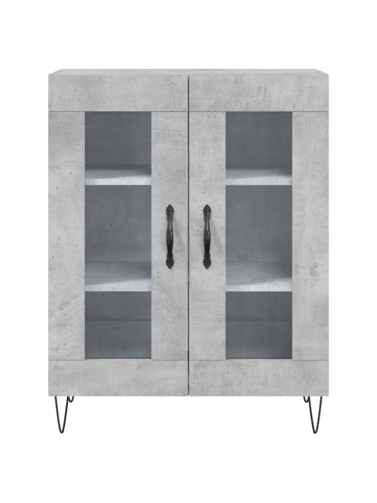 Komoda, betono pilkos spalvos, 69,5x34x180cm, apdirbta mediena