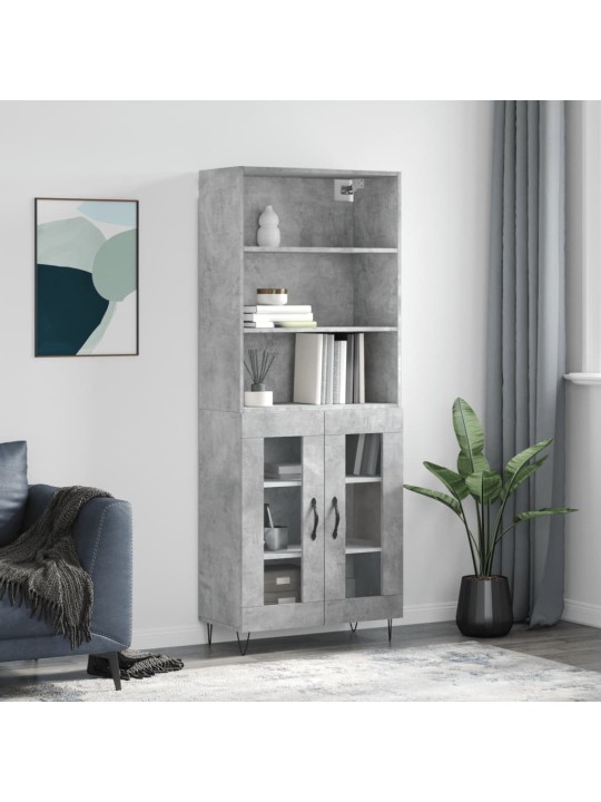 Komoda, betono pilkos spalvos, 69,5x34x180cm, apdirbta mediena